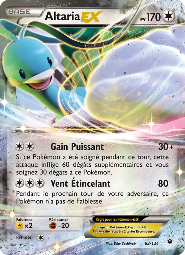 Scan HD carte Pokémon Altaria EX 83/124 — Impact des Destins