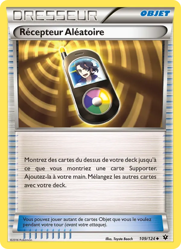Scan HD carte Pokémon Récepteur Aléatoire 109/124 — Impact des Destins