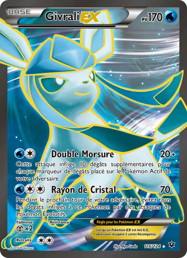 Scan HD carte Pokémon Givrali EX 116/124 — Impact des Destins