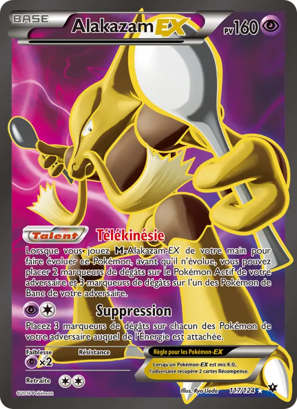 Scan HD carte Pokémon Alakazam EX 117/124 — Impact des Destins