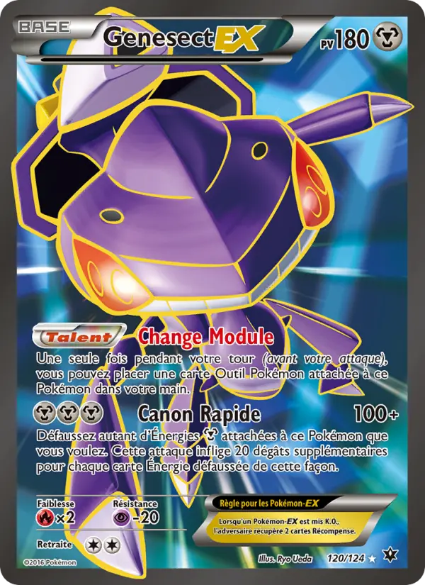 Scan HD carte Pokémon Genesect EX 120/124 — Impact des Destins
