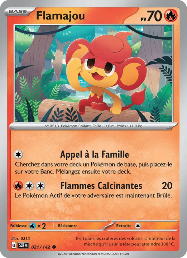 Scan HD carte Pokémon Flamajou 021/142 — Couronne Stellaire