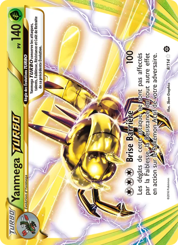 Scan HD carte Pokémon Yanmega TURBO 8/114 — Offensive Vapeur