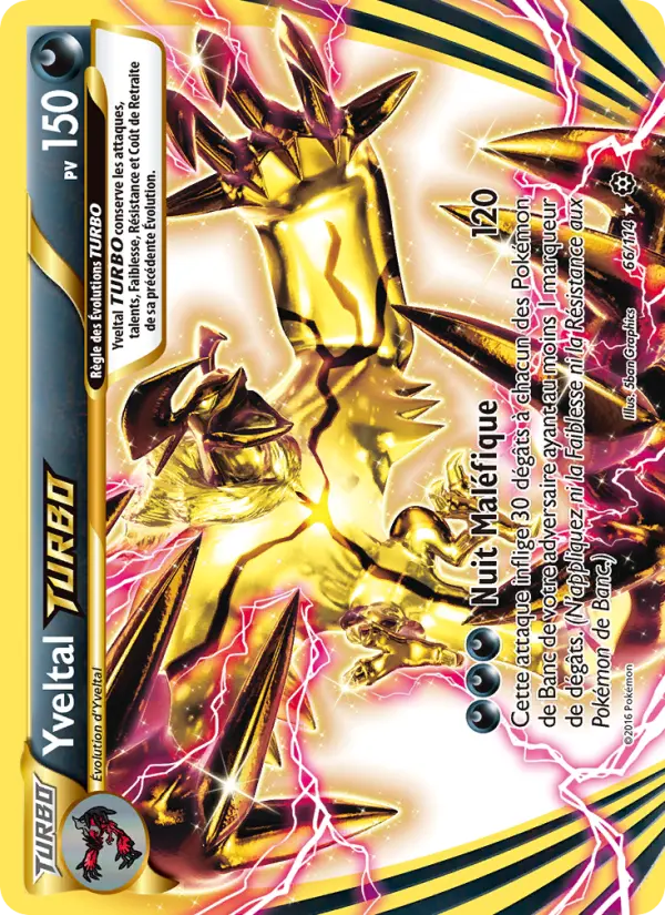 Scan HD carte Pokémon Yveltal TURBO 66/114 — Offensive Vapeur