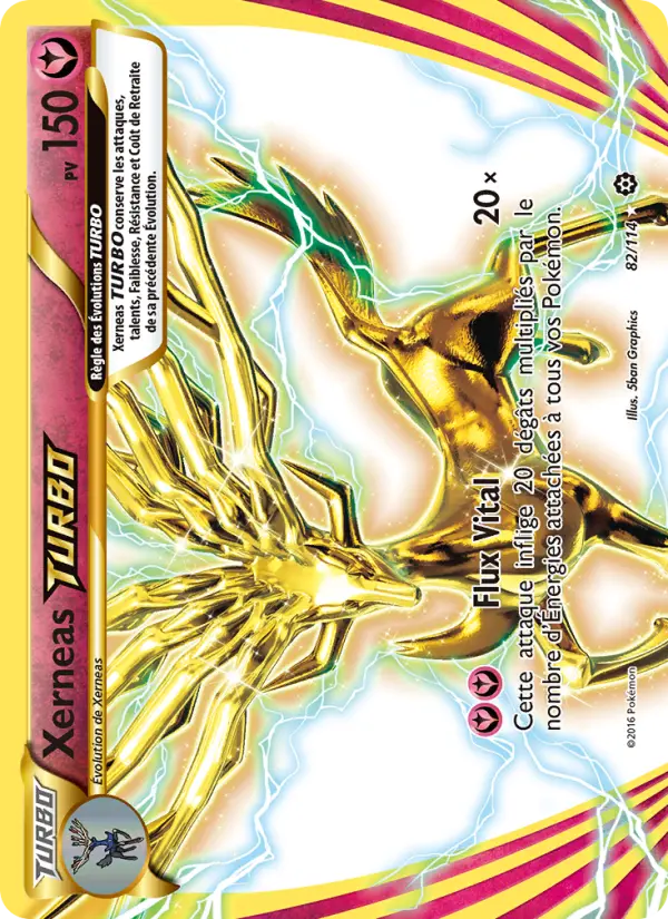 Scan HD carte Pokémon Xerneas TURBO 82/114 — Offensive Vapeur
