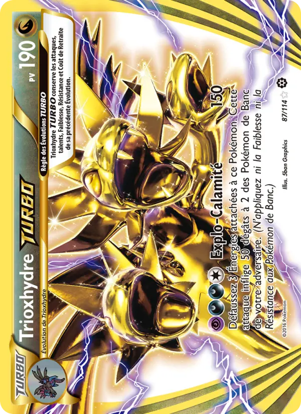 Scan HD carte Pokémon Trioxhydre TURBO 87/114 — Offensive Vapeur