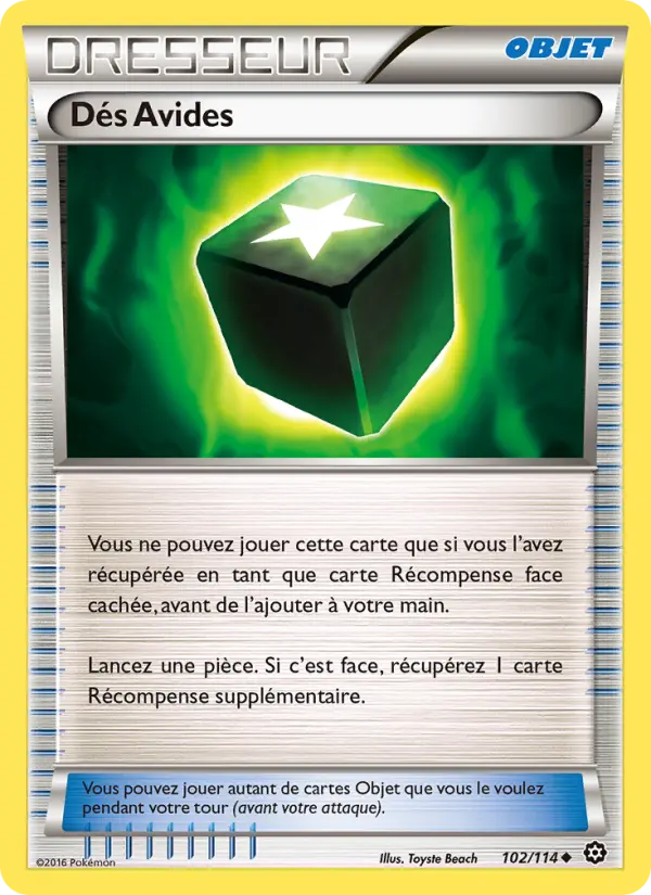 Scan HD carte Pokémon Dés Avides 102/114 — Offensive Vapeur