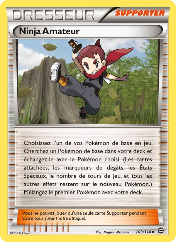 Scan HD carte Pokémon Ninja Amateur 103/114 — Offensive Vapeur