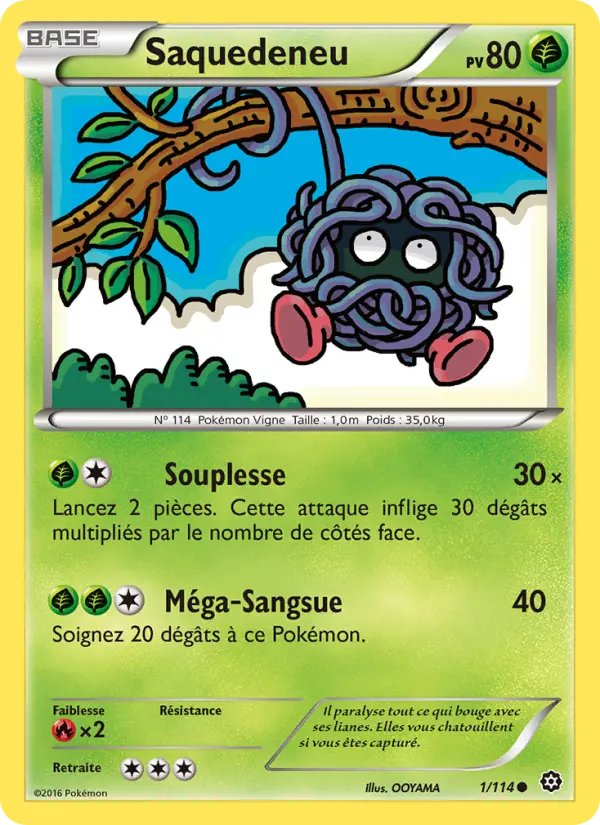 Scan HD carte Pokémon Saquedeneu 1/114 — Offensive Vapeur