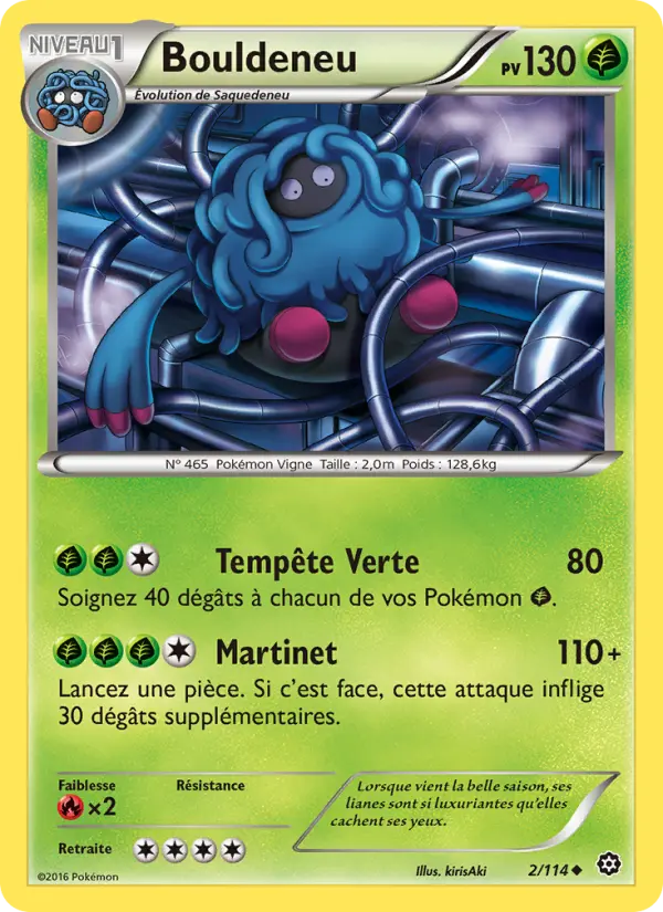 Scan HD carte Pokémon Bouldeneu 2/114 — Offensive Vapeur