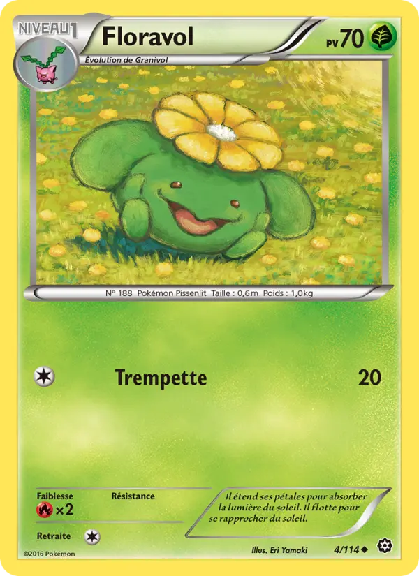 Scan HD carte Pokémon Floravol 4/114 — Offensive Vapeur