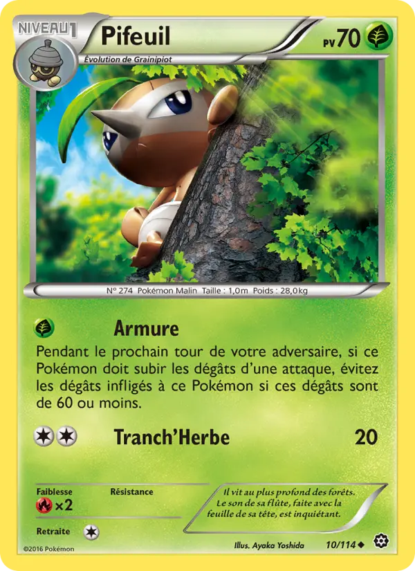 Scan HD carte Pokémon Pifeuil 10/114 — Offensive Vapeur