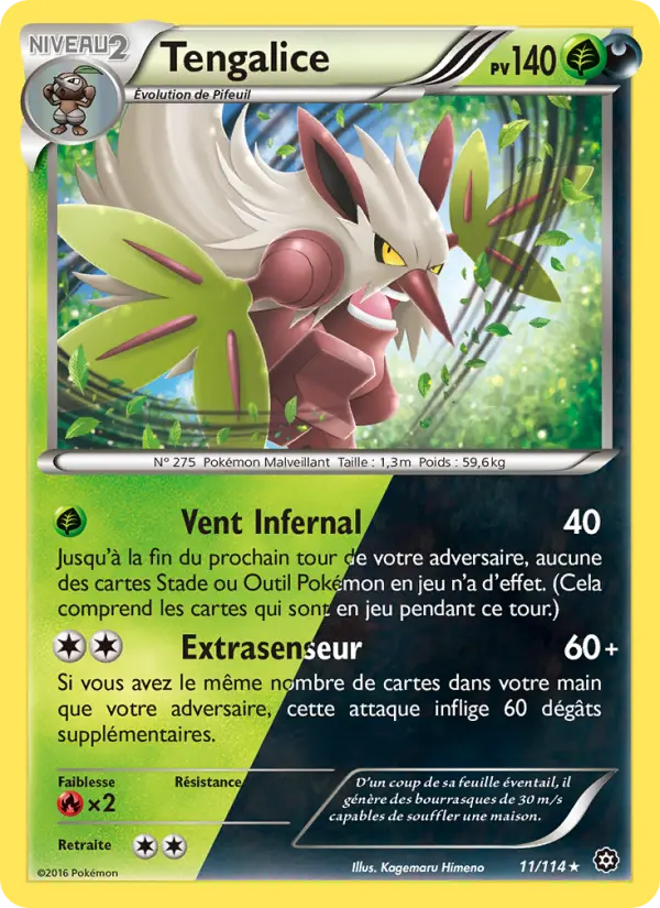 Scan HD carte Pokémon Tengalice 11/114 — Offensive Vapeur