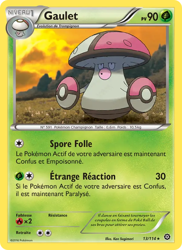Scan HD carte Pokémon Gaulet 13/114 — Offensive Vapeur