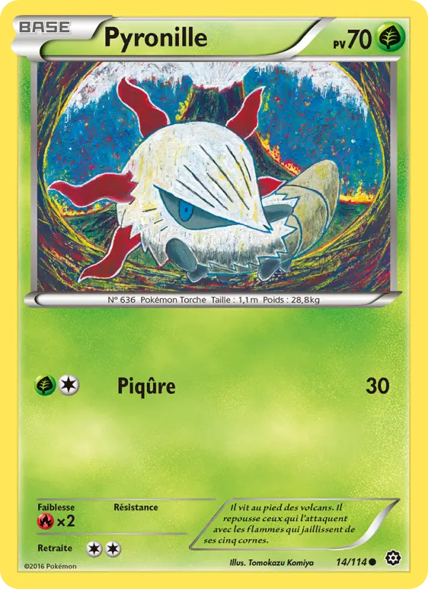 Scan HD carte Pokémon Pyronille 14/114 — Offensive Vapeur