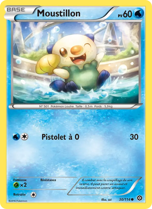 Scan HD carte Pokémon Moustillon 30/114 — Offensive Vapeur