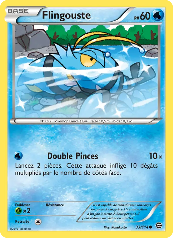 Scan HD carte Pokémon Flingouste 33/114 — Offensive Vapeur