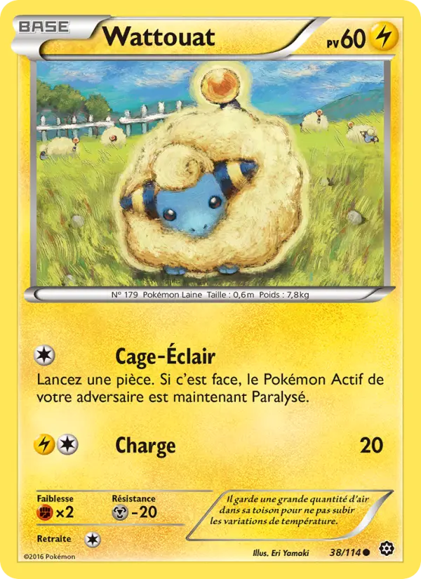 Scan HD carte Pokémon Wattouat 38/114 — Offensive Vapeur