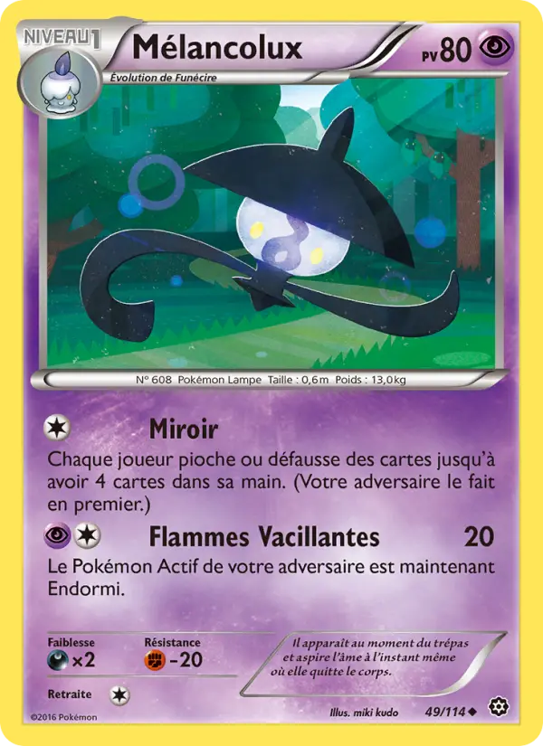 Scan HD carte Pokémon Mélancolux 49/114 — Offensive Vapeur