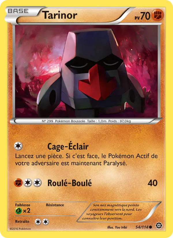 Scan HD carte Pokémon Tarinor 54/114 — Offensive Vapeur
