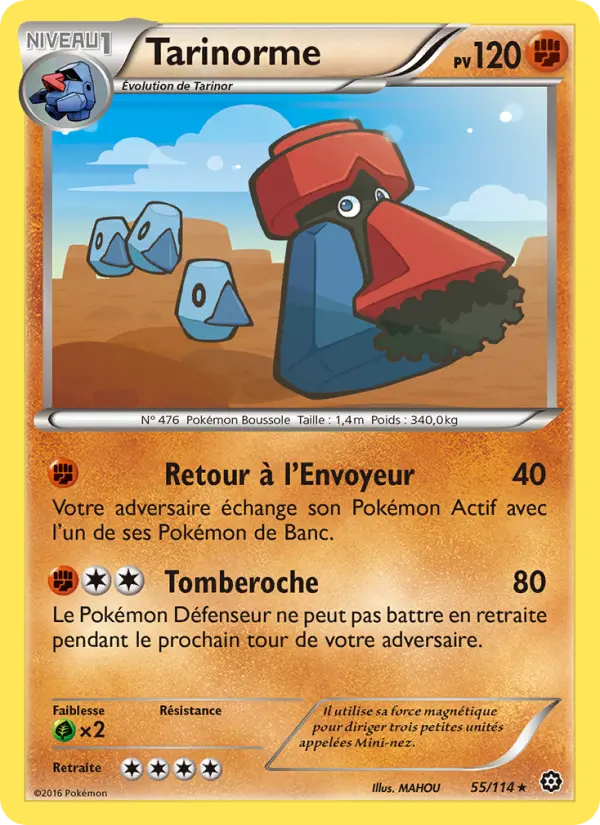 Scan HD carte Pokémon Tarinorme 55/114 — Offensive Vapeur