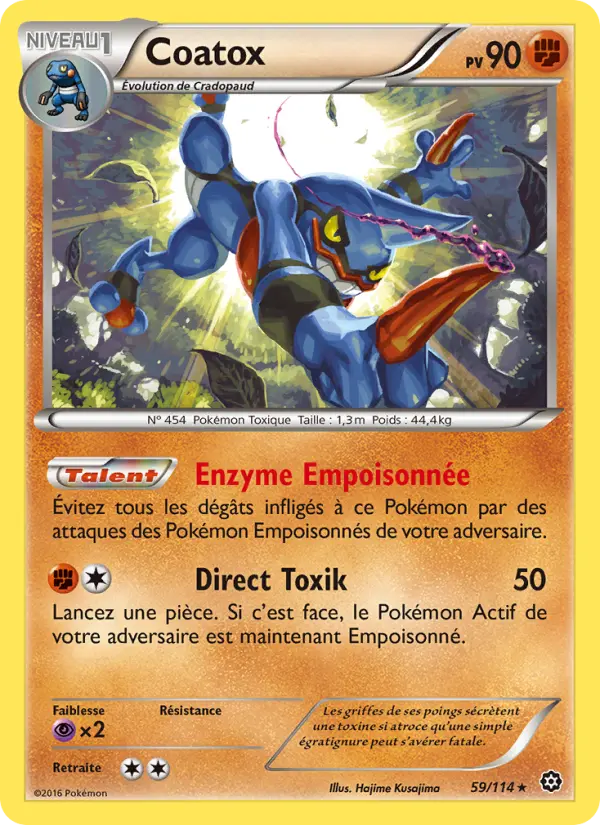 Scan HD carte Pokémon Coatox 59/114 — Offensive Vapeur