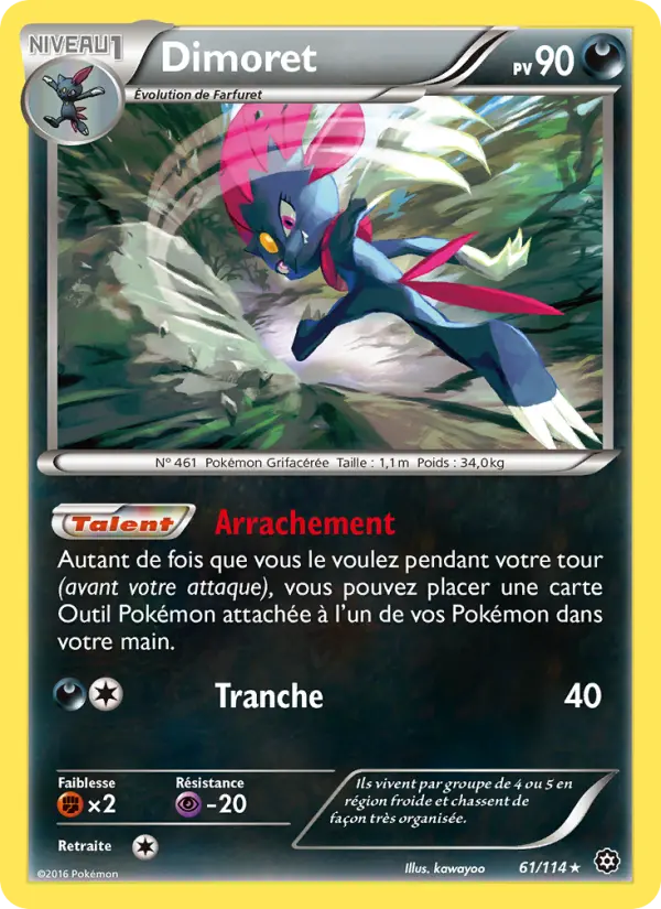 Scan HD carte Pokémon Dimoret 61/114 — Offensive Vapeur
