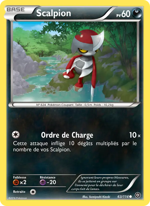Scan HD carte Pokémon Scalpion 63/114 — Offensive Vapeur