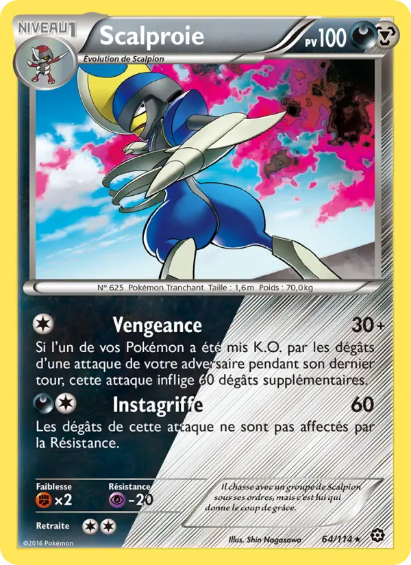 Scan HD carte Pokémon Scalproie 64/114 — Offensive Vapeur