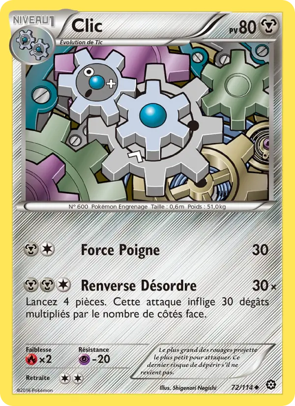 Scan HD carte Pokémon Clic 72/114 — Offensive Vapeur