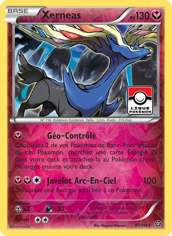 Scan HD carte Pokémon Xerneas 81/114 — Offensive Vapeur