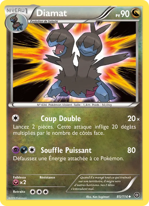 Scan HD carte Pokémon Diamat 85/114 — Offensive Vapeur