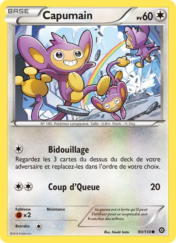 Scan HD carte Pokémon Capumain 90/114 — Offensive Vapeur