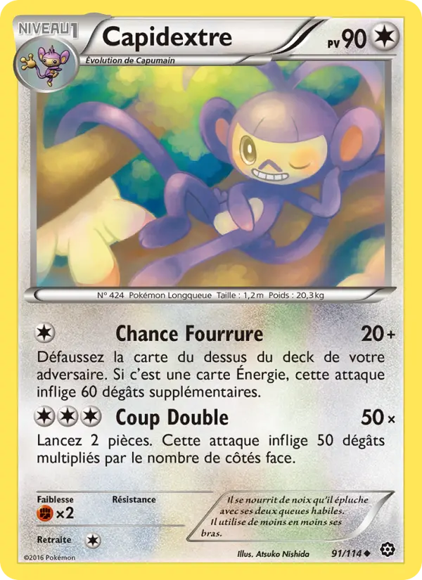Scan HD carte Pokémon Capidextre 91/114 — Offensive Vapeur