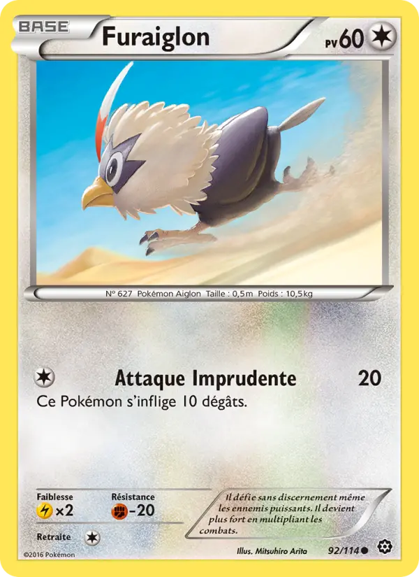 Scan HD carte Pokémon Furaiglon 92/114 — Offensive Vapeur