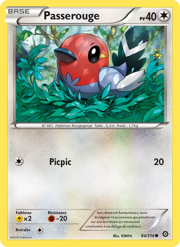 Scan HD carte Pokémon Passerouge 94/114 — Offensive Vapeur