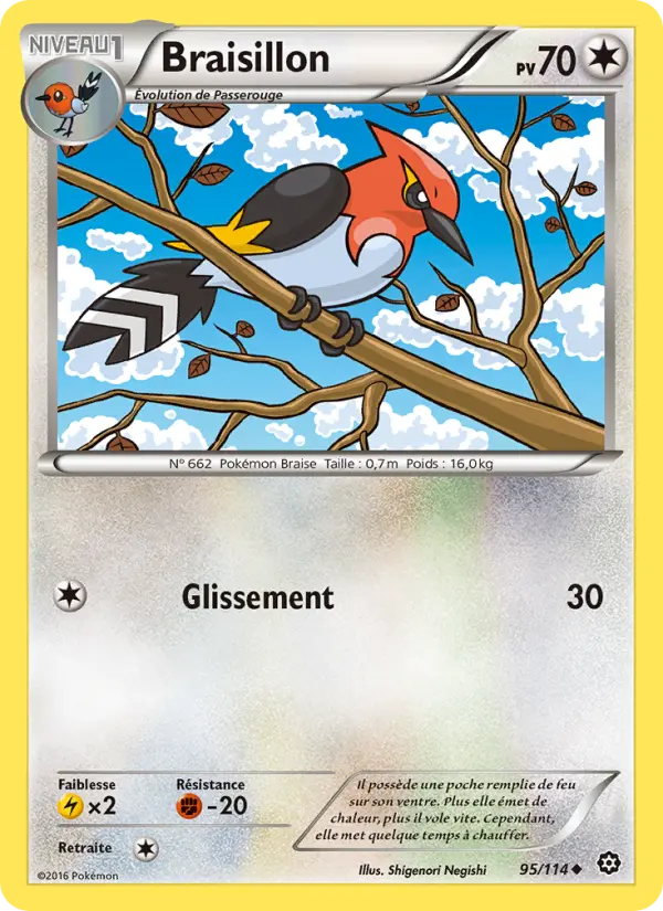 Scan HD carte Pokémon Braisillon 95/114 — Offensive Vapeur