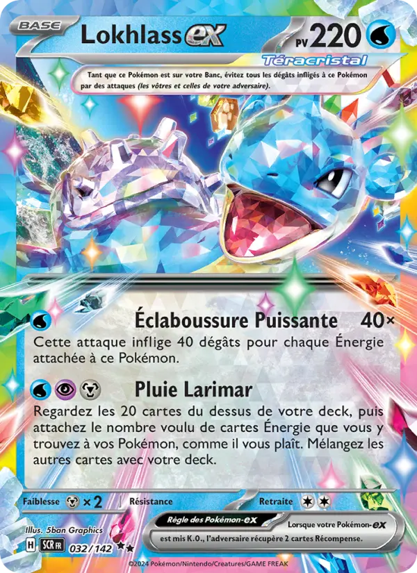 Scan HD carte Pokémon Lokhlass-ex 032/142 — Couronne Stellaire