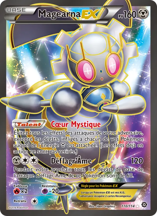 Scan HD carte Pokémon Magearna EX 110/114 — Offensive Vapeur