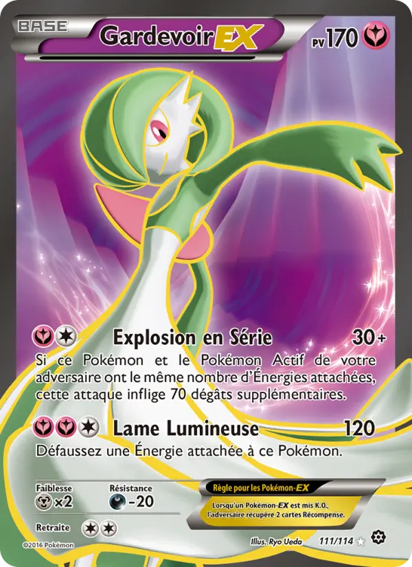 Scan HD carte Pokémon Gardevoir EX 111/114 — Offensive Vapeur