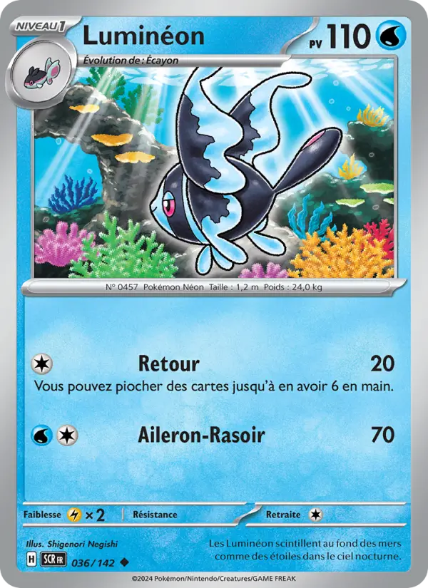 Scan HD carte Pokémon Luminéon 036/142 — Couronne Stellaire