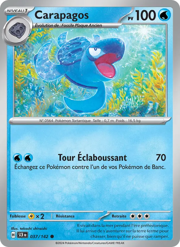 Scan HD carte Pokémon Carapagos 037/142 — Couronne Stellaire