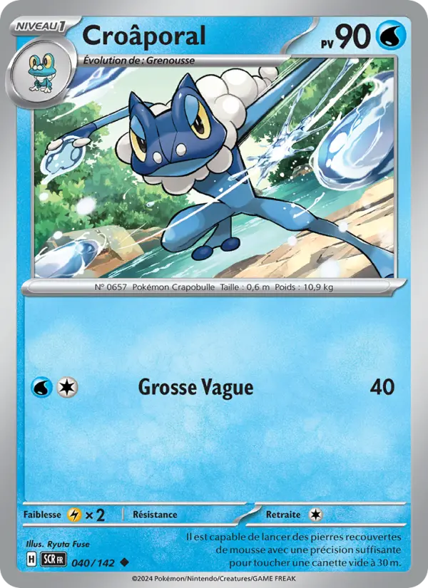 Scan HD carte Pokémon Croâporal 040/142 — Couronne Stellaire