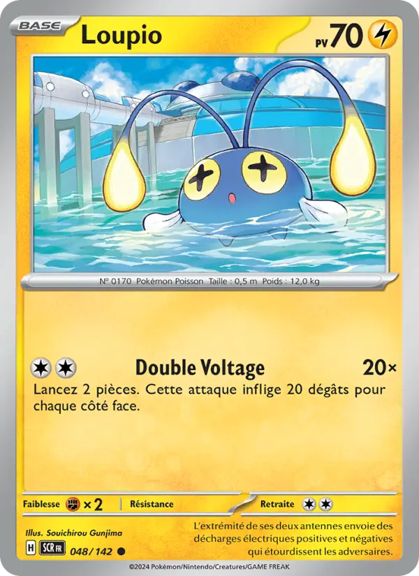 Scan HD carte Pokémon Loupio 048/142 — Couronne Stellaire