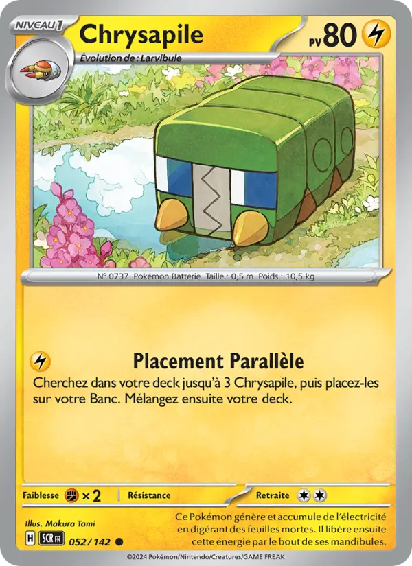 Scan HD carte Pokémon Chrysapile 052/142 — Couronne Stellaire