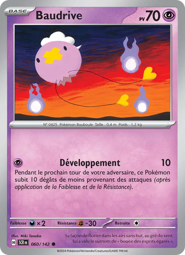 Scan HD carte Pokémon Baudrive 060/142 — Couronne Stellaire
