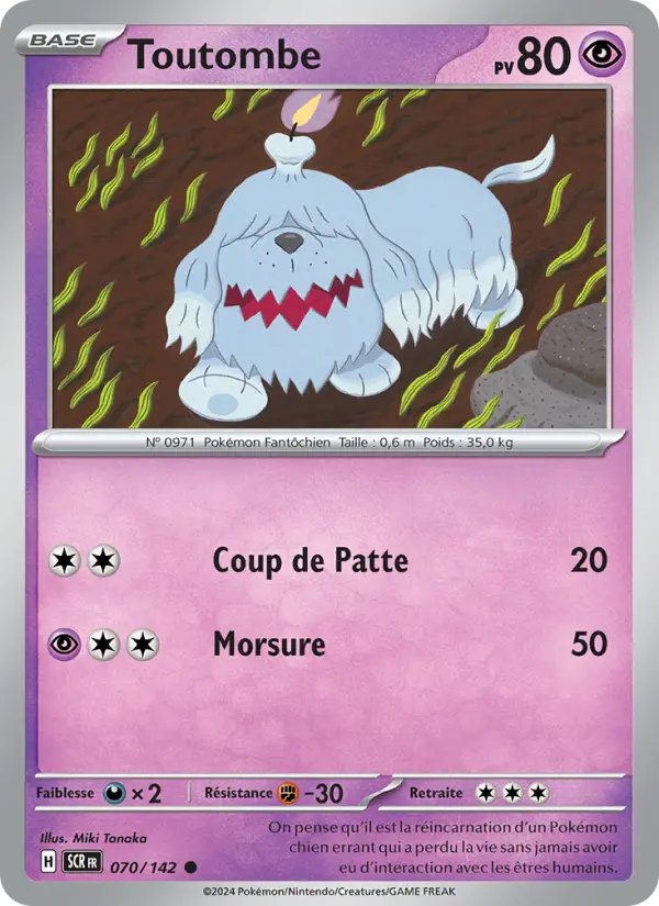 Scan HD carte Pokémon Toutombe 070/142 — Couronne Stellaire