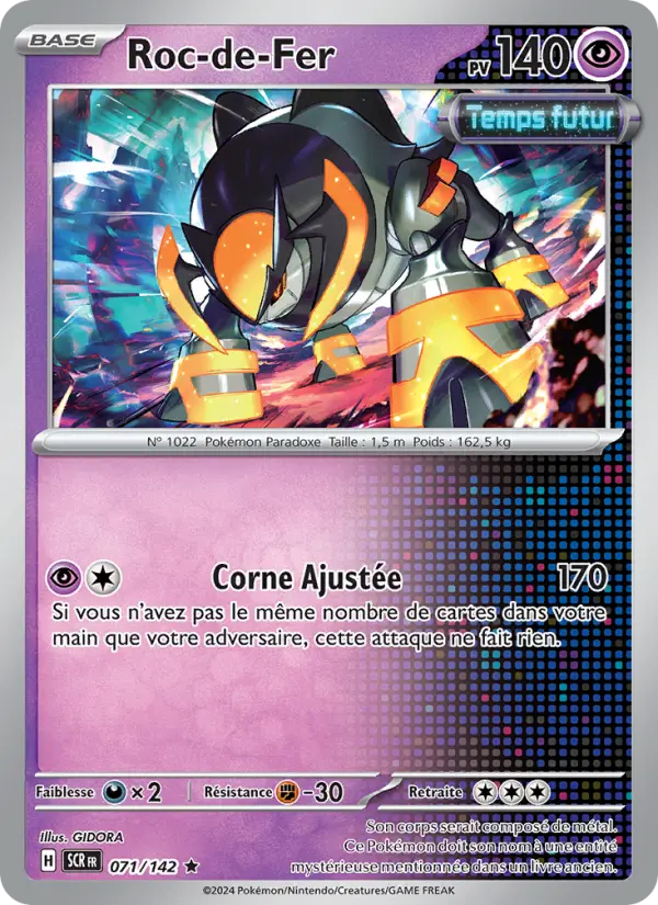Scan HD carte Pokémon Roc-de-Fer 071/142 — Couronne Stellaire