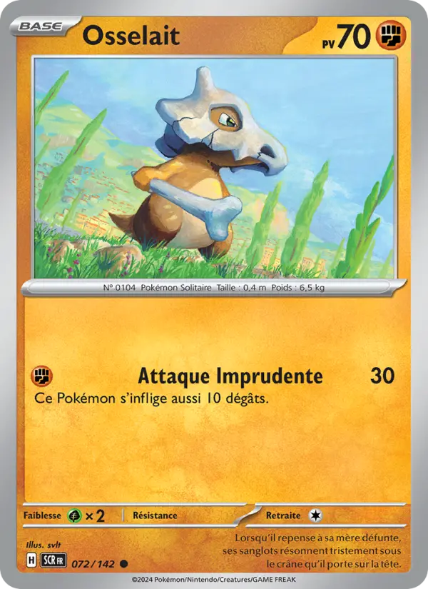 Scan HD carte Pokémon Osselait 072/142 — Couronne Stellaire