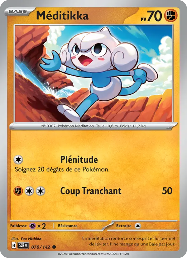 Scan HD carte Pokémon Méditikka 078/142 — Couronne Stellaire